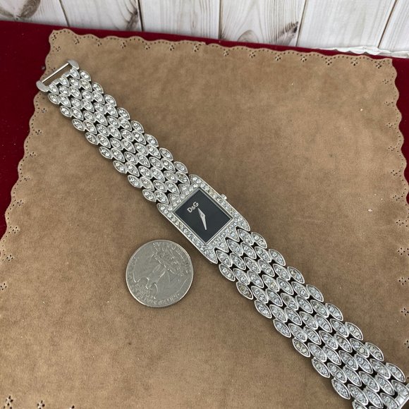 Dolce and Gabbana Silver Tone Watch Crystal Bezel and Bracelet - Picture 6 of 14